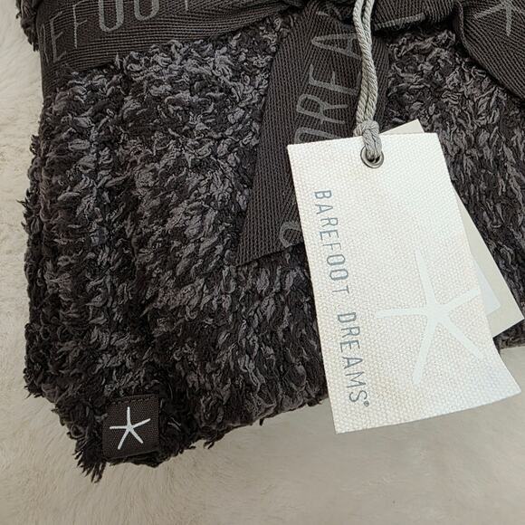 Barefoot Dreams CozyChic Pom Pom Beanie & Oversized Scarf Set Expresso Cocoa NWT main image 6
